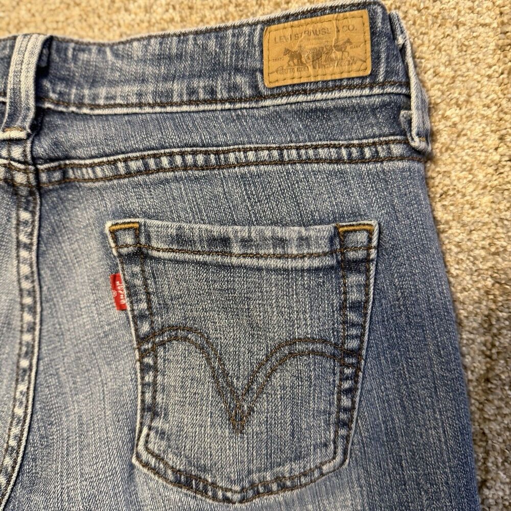 Levi's 545 Capri Jeans Women's Size 4 Medium Wash Denim Cropped Y2K Vintage 2008 - Picture 12 of 15